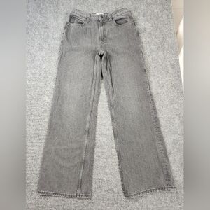 Free People Gray Straight Leg Jeans with Relaxed Fit